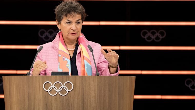 "Vous faites plus que votre part" – Christiana Figueres, leader mondiale de la lutte contre le changement climatique, s'adresse à la Session du CIO 
