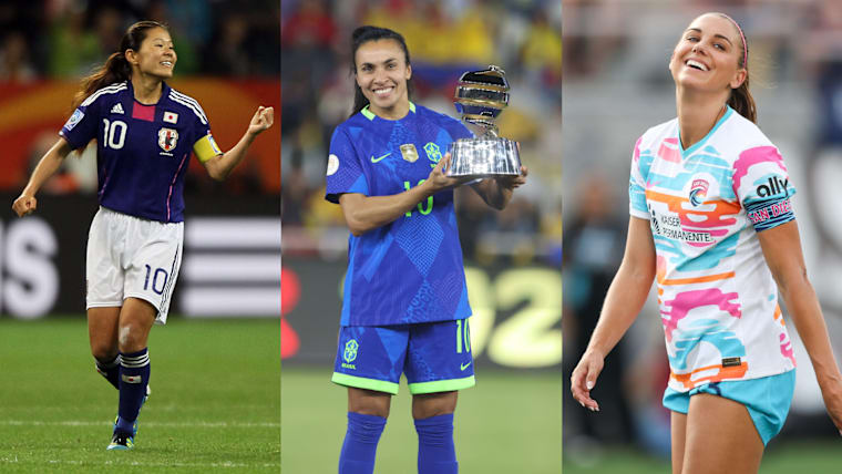 L to R: Homare Sawa, Marta, Alex Morgan.