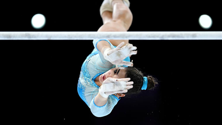 Manila Esposito of Team Italy competes on in women's qualifications at the 2025 Artistic Gymnastics World Championships