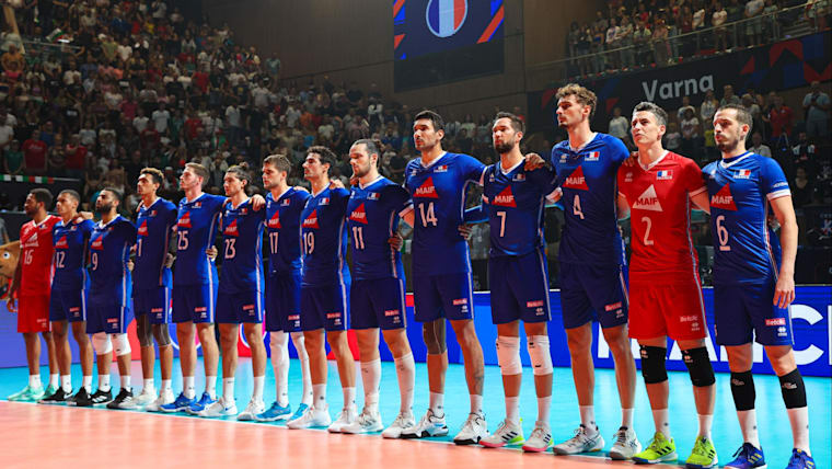 France before the game against Bulgaria at the EuroVolley 2023