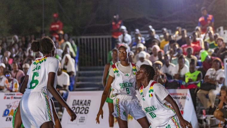 Players from Senegal during their Basketball 3x3 game against Nigeria at the Dakar en Juex 2024.