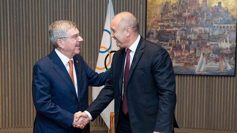 Bulgarian President Rumen Radev visits Olympic House – joined by Bulgarian NOC