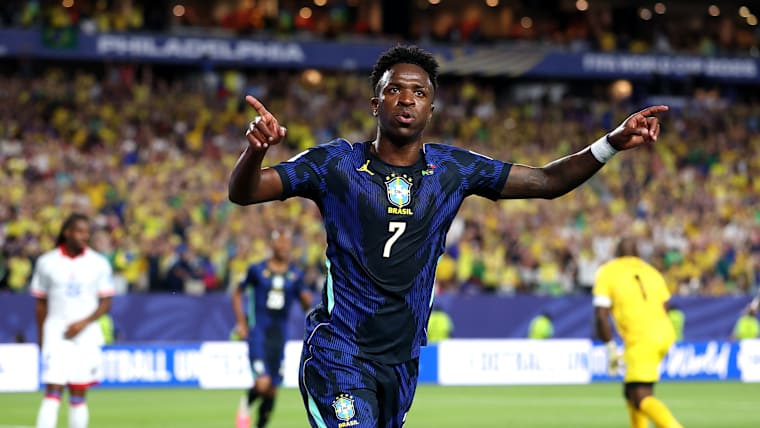 Vinicius Junior in action against Haiti at the 2026 FIFA World Cup