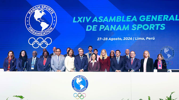 IOC President Kirsty Coventry at the LXIV Panam Sports general assembly