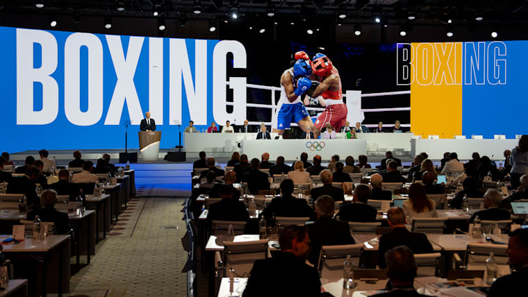 144th IOC Session - Vote to include boxing in the Games of the XXXIV Olympiad Los Angeles The Romanos - Costa Navarino