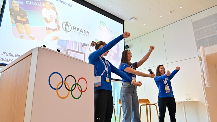 IOC Young Leaders: Jessie Niles gets everyone “Ready in Five” for Olympic Day. Let’s Move!