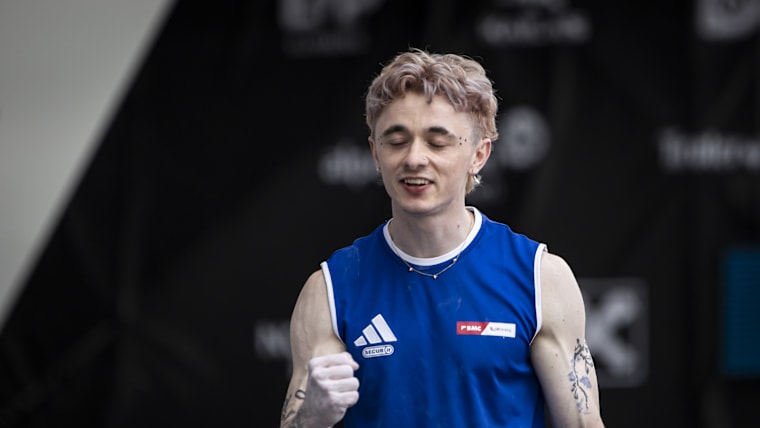 Maximilian Milne won the European Boulder title in 2026.
