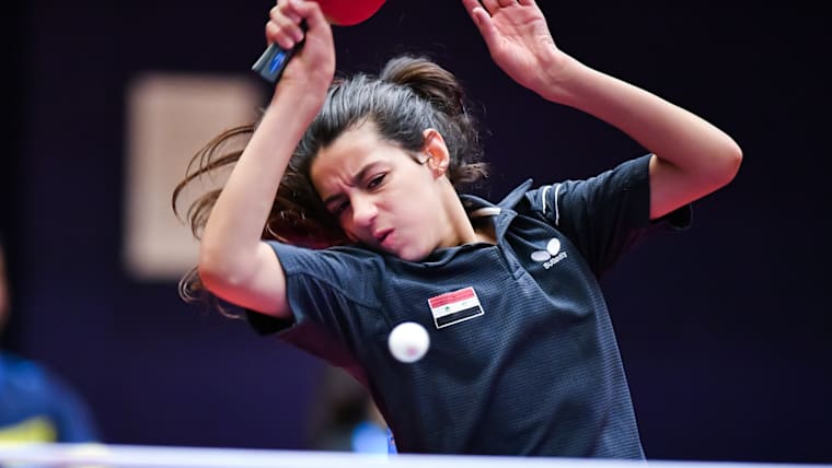 Hend Zaza of Syria competes in the 2019 ITTF Hong Kong Junior & Cadet Open (Photo: International Table Tennis Federation)