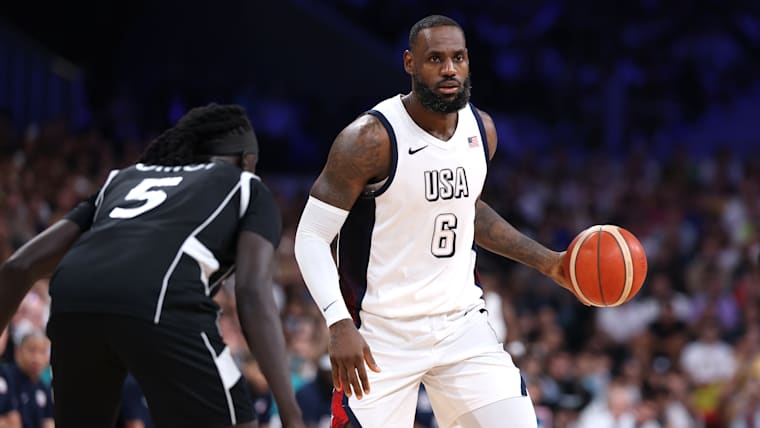 LeBron James, Group C game between the United States and South Sudan on day five of the Olympic Games Paris 2024
