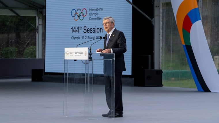 IOC President Thomas Bach at the Opening Ceremony of the 144th IOC Session, Ancient Olympia