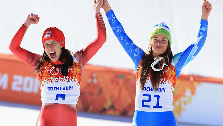 Maze And Gisin Win Sochi 2014 Downhill Skiing Gold