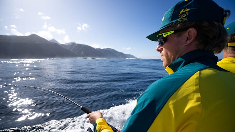 Ethan Ewing enjoying some fishing