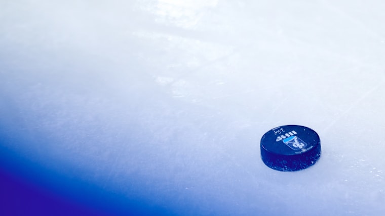 Ice hockey puck IIHF logo