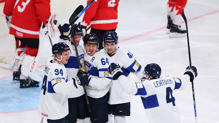 Barkov and Finland celebrate