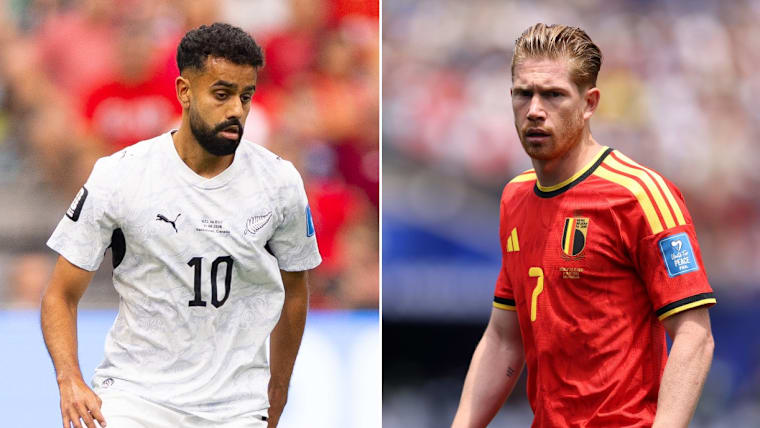 New Zealand against Belgium at FIFA World Cup 202