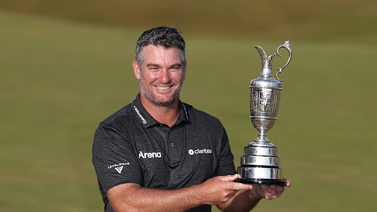 Ryan Fox (NZL) poses with the Claret Jug at The 154th Open Championship