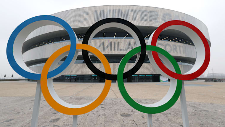 олимпийские игры милан 2026 арена с флагами