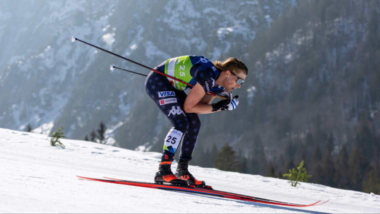 Gus Schumacher at the 2023 FIS Nordic World Ski Championships