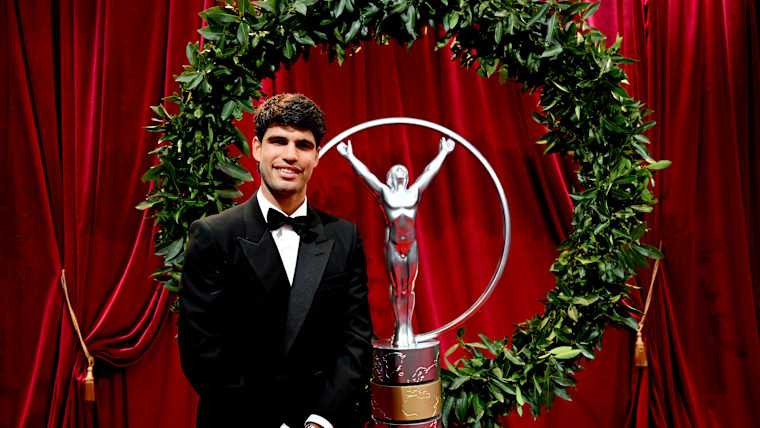 Spanish tennis player Carlos Alcaraz attends the Laureus World Sports Awards