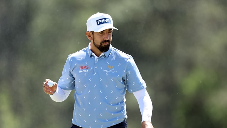 Matthieu Pavon lors du second tour au Masters d'Augusta