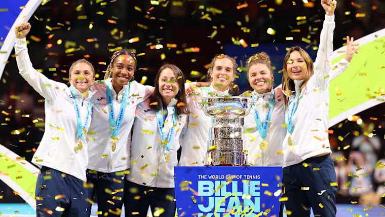 Jasmine Paolini (second from R) and Sara Errani (L) lead Team Italy in the Billie Jean King Cup Finals 2026