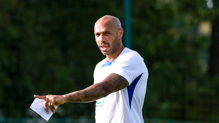 Thierry Henry is in charge of the French Olympic men's football team at Paris 2024. 