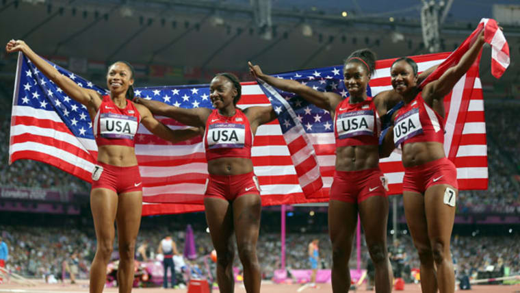 Les Américaines reines du relais 4x100m - Londres 2012 - Athlétisme