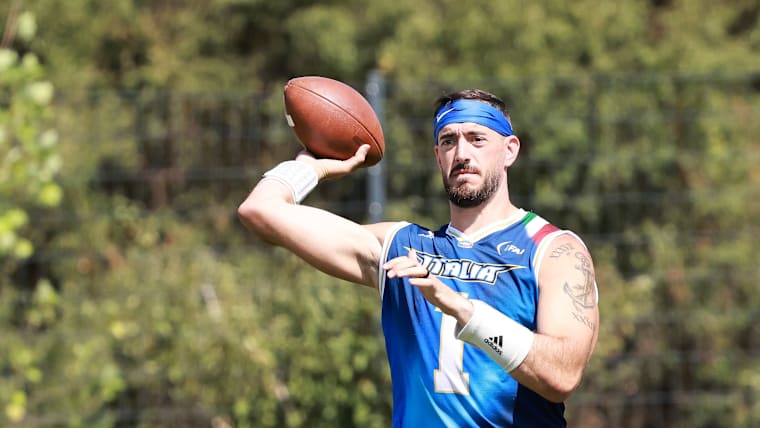 Luke Zahradka led the Italian flag football team to the European title in 2025 and a silver medal at the 2026 Worlds.