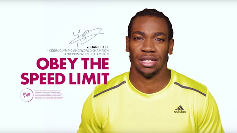 Les olympiens et le CIO ralentissent (#SlowDown) afin de promouvoir la sécurité routière