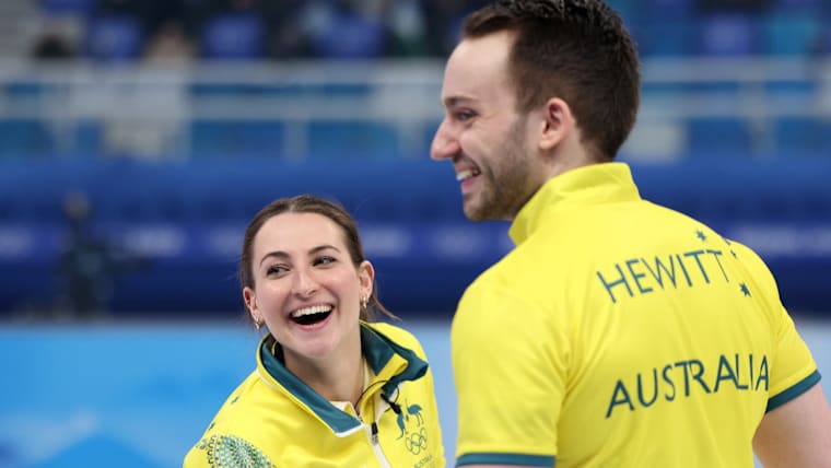 Kahli Gill and Dean Hewitt, pictured here competing at Beijing 2022, are the 2026 world mixed doubles champions.