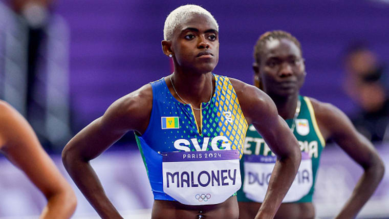Shafiqua Maloney of St. Vincent and the Grenadines at Paris 2024