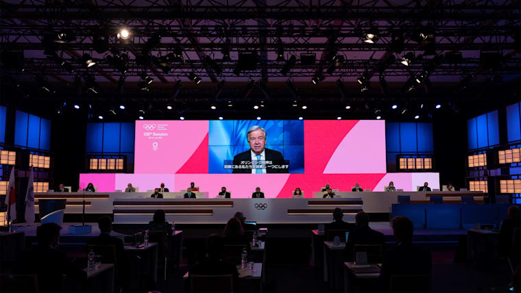 IOC Session kicks off second day of meeting with strong message from UN Secretary-General António Guterres 