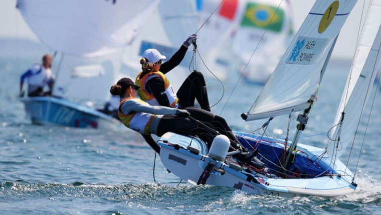 La Nouvelle-Zélande vogue sur l’or en 470 féminin - Londres 2012 - Voile