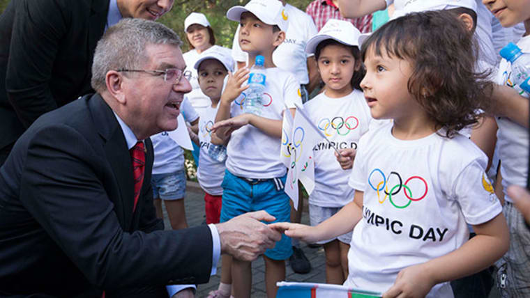 IOC President joins athletes and young people for Olympic Day celebrations in Uzbekistan