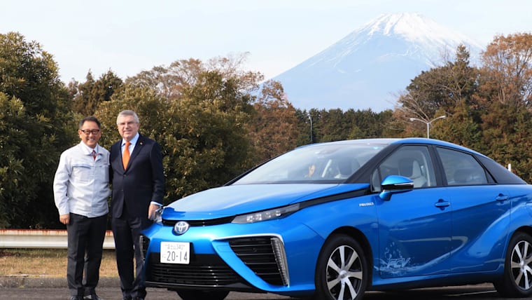 IOC President experiences first-hand Toyota’s latest technology in Japan