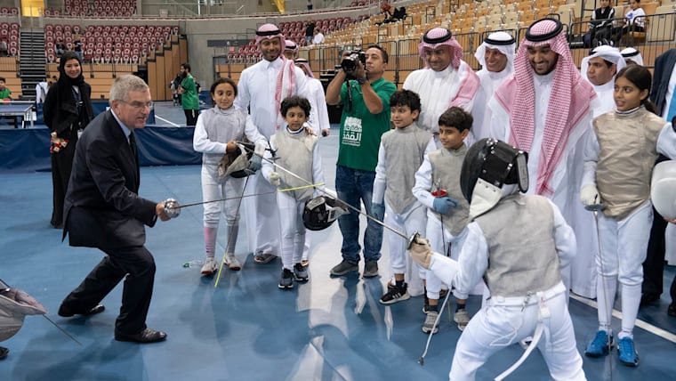 Qatar to Saudi: President Bach shows the “power of sport” as he visits the two National Olympic Committees