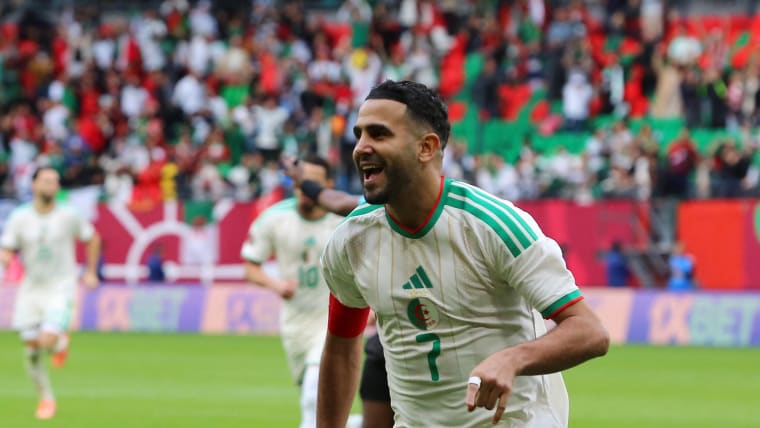 Riyad Mahrez in action during Algeria's opening match against Sudan at AFCON 2025.