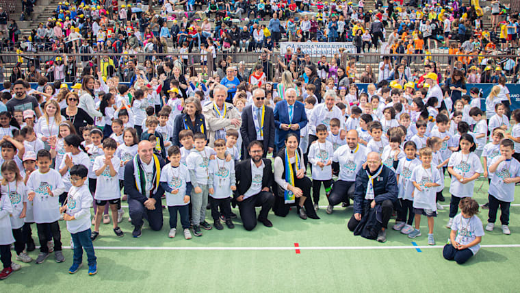 Local youth help Milano Cortina 2026 mark 1,000 days to go until the Olympic Winter Games 