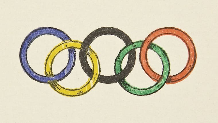 Les Anneaux Olympiques Olympiques Abstraits Colorent Les