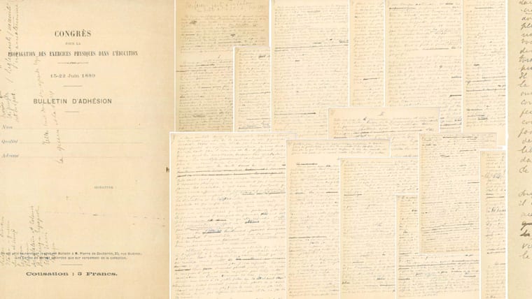 Pierre de Coubertin’s historic founding text finds its home at The Olympic Museum in Lausanne