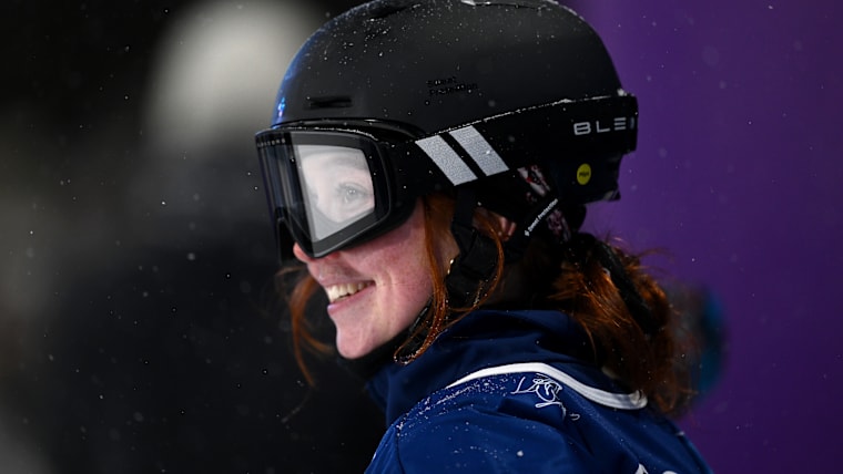 , ITALY - FEBRUARY 16: Kirsty Muir of Team Great Britain looks on after competing in run two of the Women's Freeski Big Air Final on day ten of the Milano Cortina 2026 Winter Olympic Games