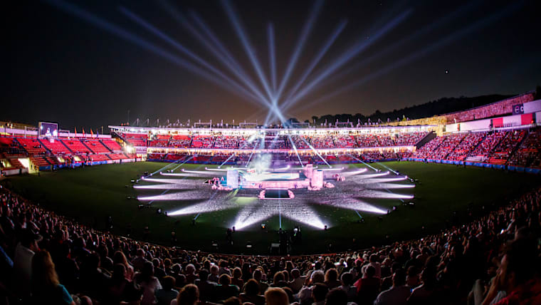 General view of Nou Estadi de Tarragona during the opening of XVIII Mediterranean Games Tarragona 2018