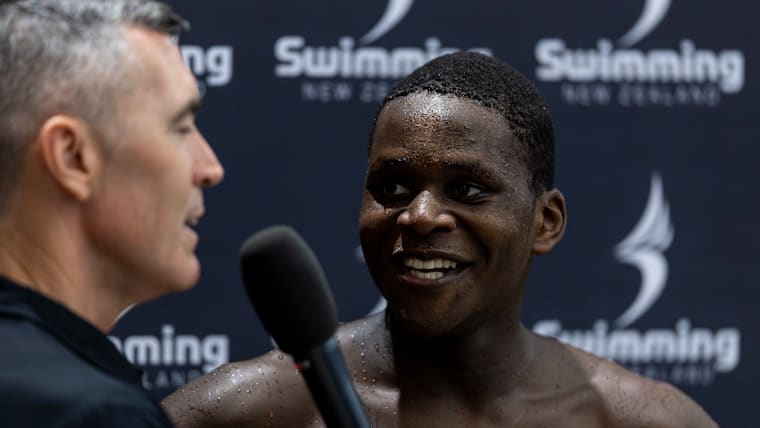Ariel Muchirahondo at the 2026 New Zealand Open Swimming Championships, in Auckland 