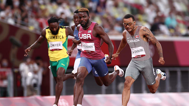 Andre de Grasse and Kenneth Bednarek