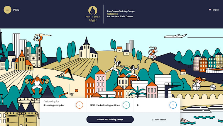 Paris 2024 reveals the website for the Pre-Games Training Camp catalogue