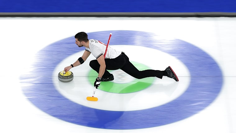  Pablo Lachat-Couchepin of Team Switzerland competes during the Men's Bronze Medal match between Norway and Switzerland on day fourteen of the Milano Cortina 2026 Winter Olympic Games 