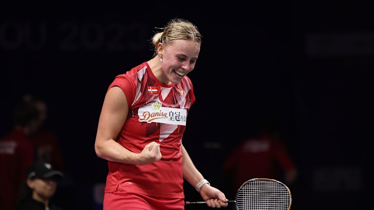 Mia Blichfeldt, pictured here at the Sudirman Cup in 2023, won the 2026 Arctic Open title.