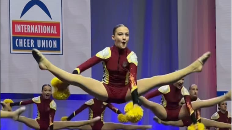 Cheer Youth Pom at the ICU European Cheerleading Championships 2026 in Prague.
