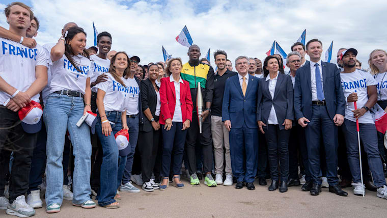 IOC President gets a taste of Paris 2024 one year before the Olympic Games
