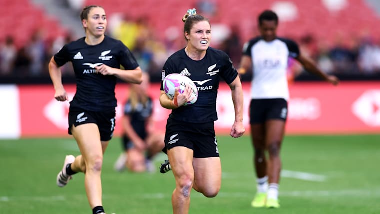 Michaela Brake on the charge for New Zealand